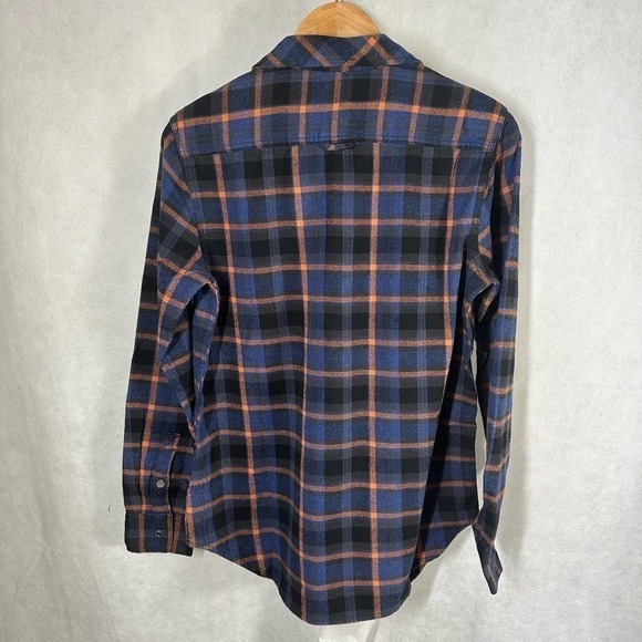 prAna Golden Canyon Flannel Long Sleeve Top Rich Sapphire - Picture 2 of 12